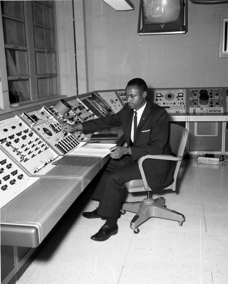 Earnest C. Smith in the Astrionics Laboratory in 1964