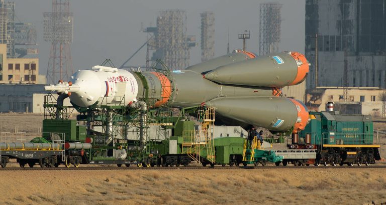 Soyuz Rollout to the Launch Pad