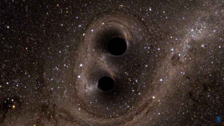 Simulation: Two Black Holes Merge