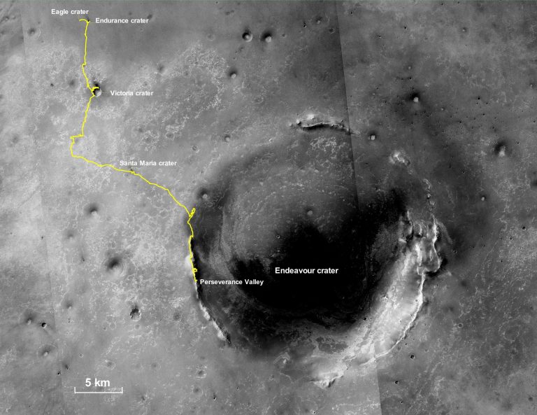 Opportunity’s Final Traverse Map