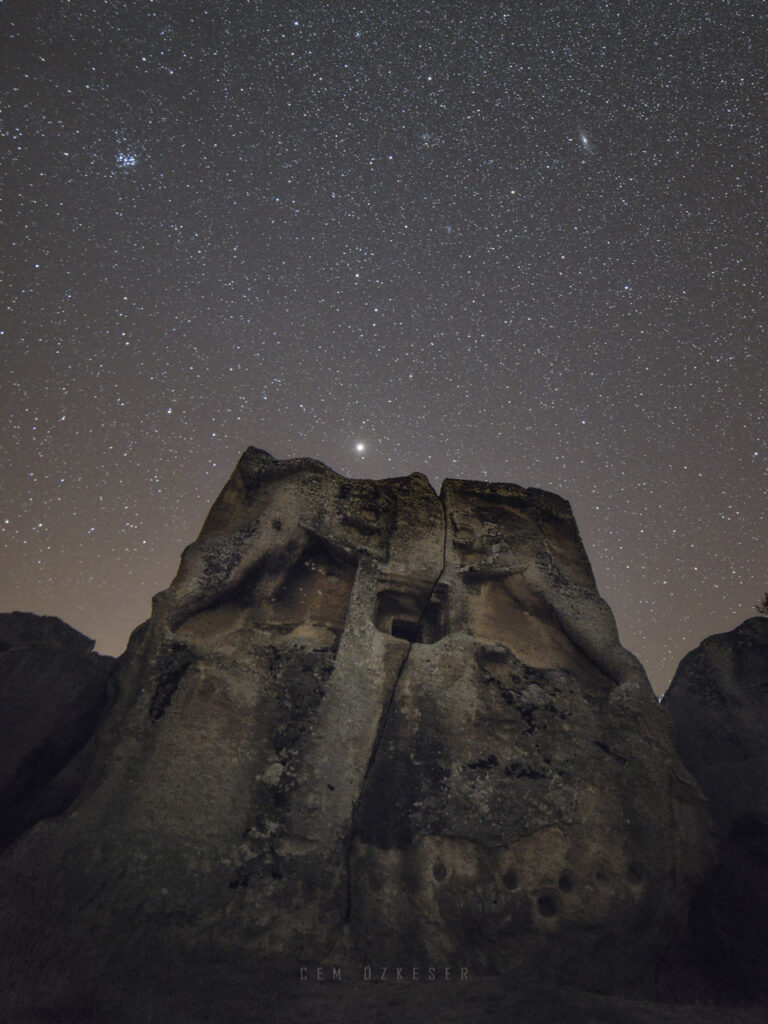 火星、昴宿星团与仙女座星系