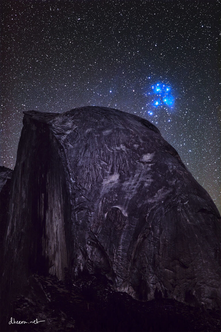 半圆顶上空的昴宿星团