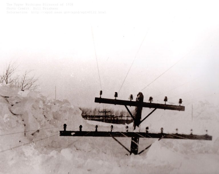 1938年密歇根上半岛的暴风雪