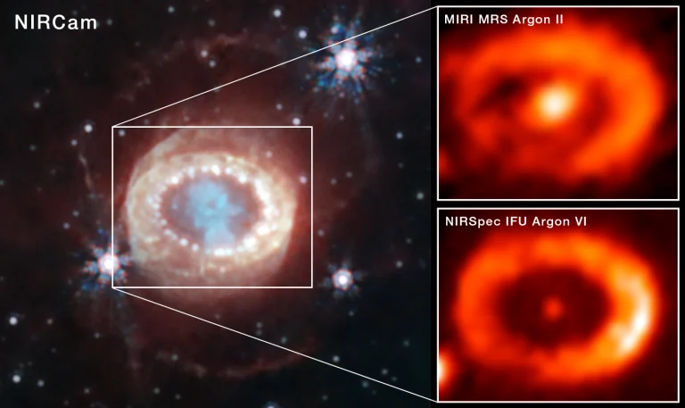 詹姆斯·韦伯太空望远镜发现年轻超新星遗迹中心存在中子星的证据