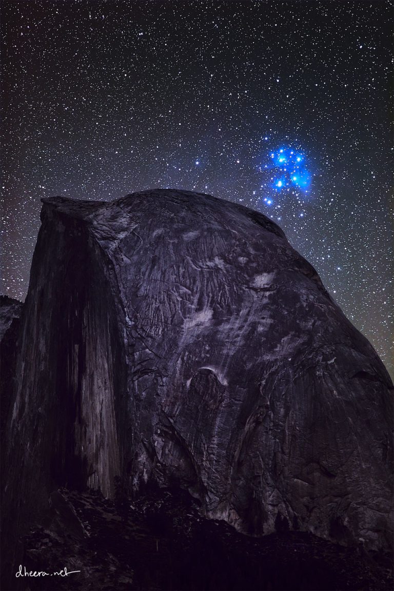 半圆丘上空的昴宿星团